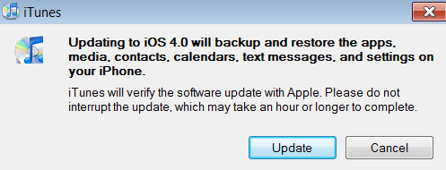 update iPhone and iPod to iOS4