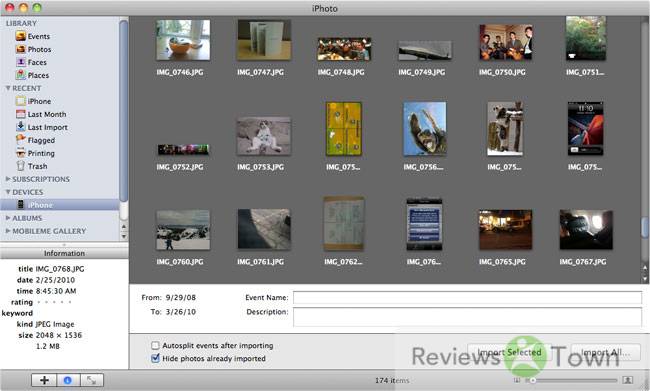 How to Import Camera Photos and Pictures to iPhoto