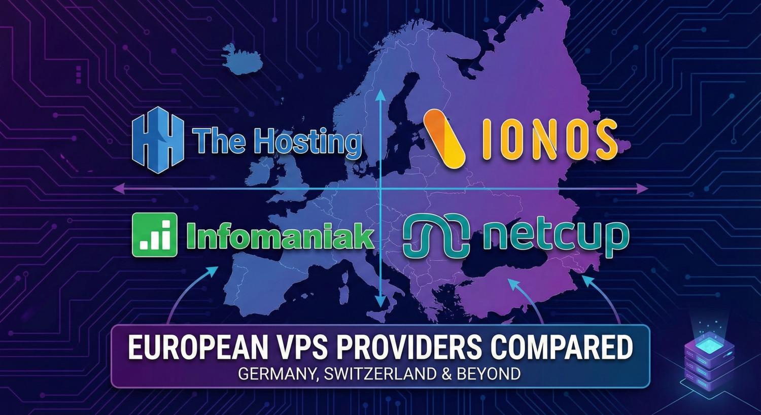 European VPS Providers Compared: THE.Hosting vs IONOS vs Infomaniak vs netcup