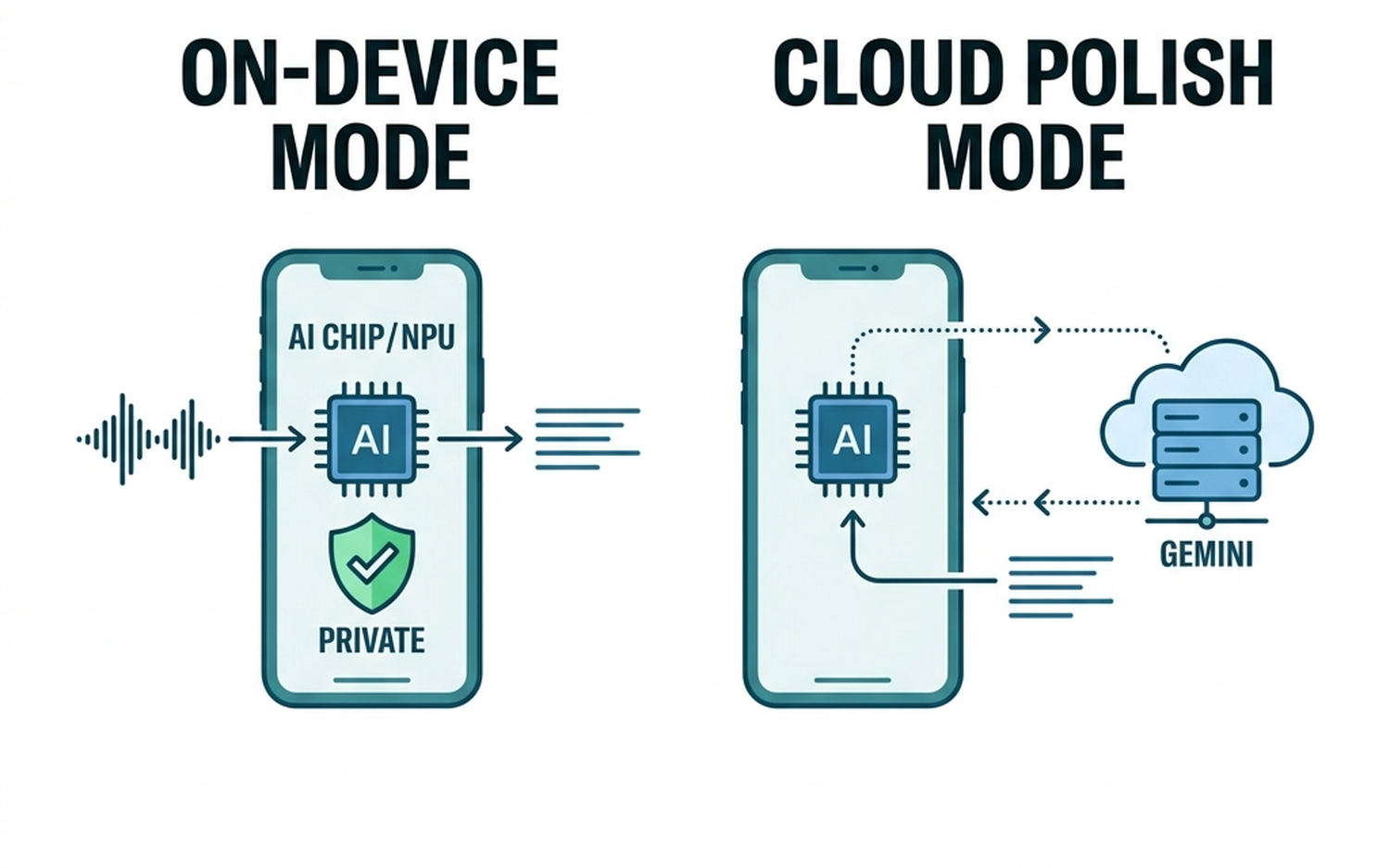 Eloquent privacy modes diagram