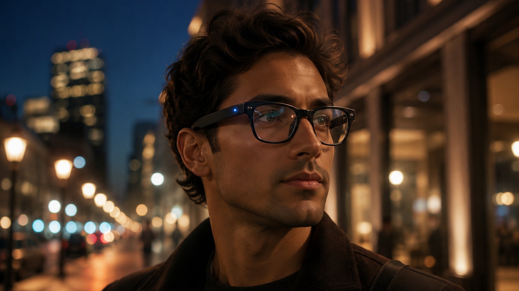 Night photography comparison showing Huawei AI Glasses 12MP low-light photo versus Meta Ray-Ban output at a dimly lit concert venue
