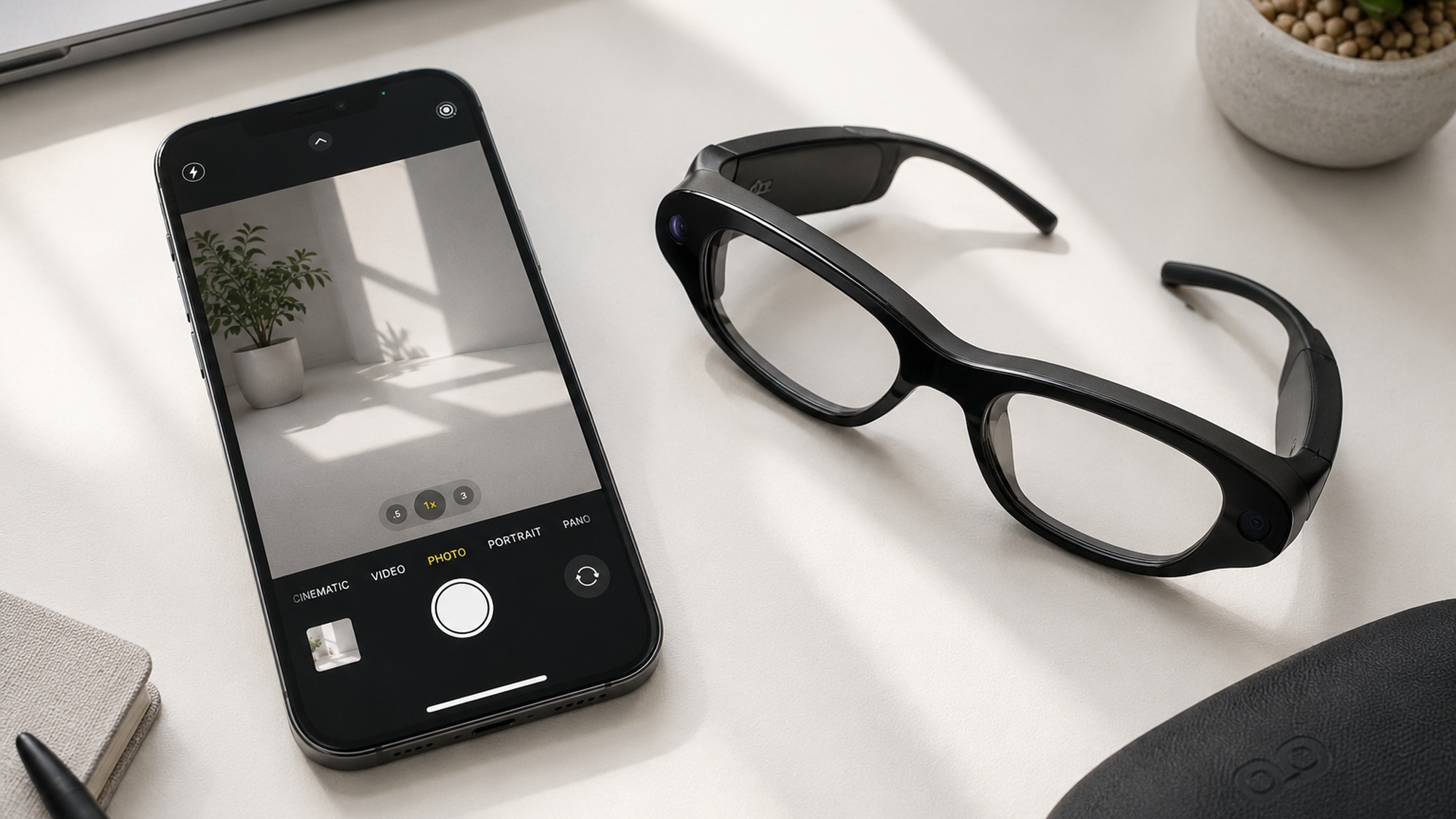 Xiaoyi AI assistant visual recognition demo on Huawei phone screen showing real-time object identification and translation overlay interface
