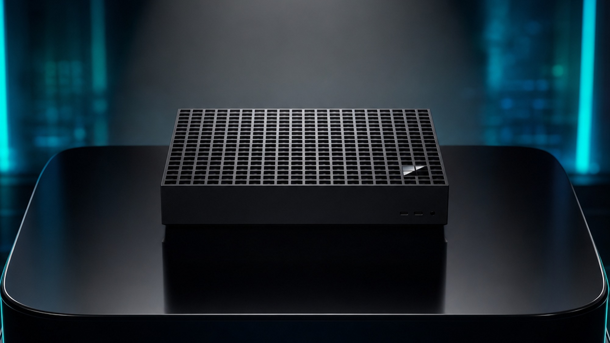 Surface RTX Spark Dev Box displayed on stage at Microsoft Build 2026 next to a Windows AI agent workstation demo